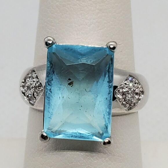 NWT Silver Tone & Blue Ring - Picture 2 of 6